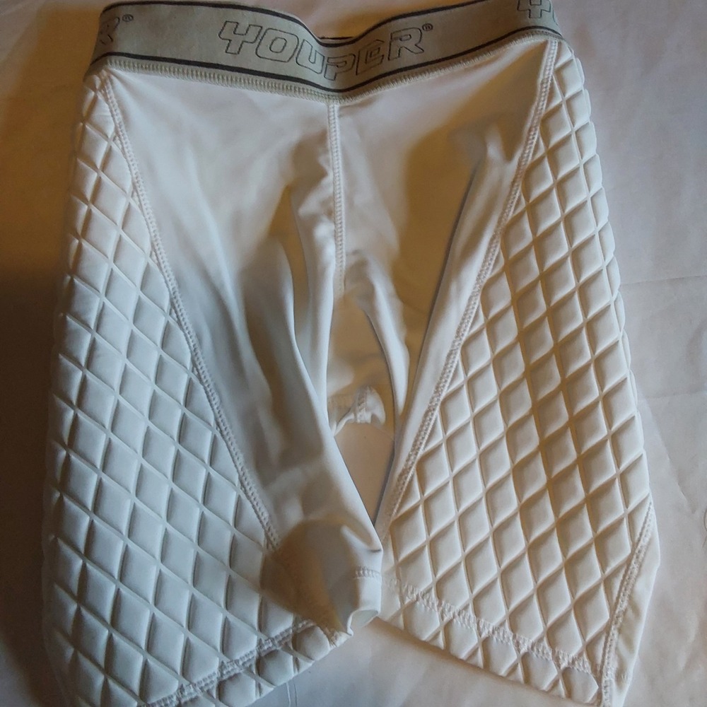 Youper Compression Padded GIRLS‎ White Sliding Softball Shorts Youth XS  NWOT